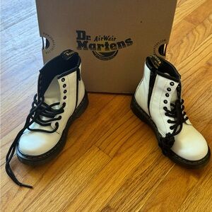 Dr. Martens White Boots with Black Details - BRAND new in box